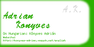 adrian konyves business card
