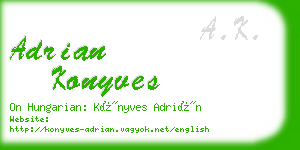 adrian konyves business card